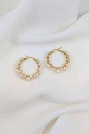 Créoles perlées Charlotte